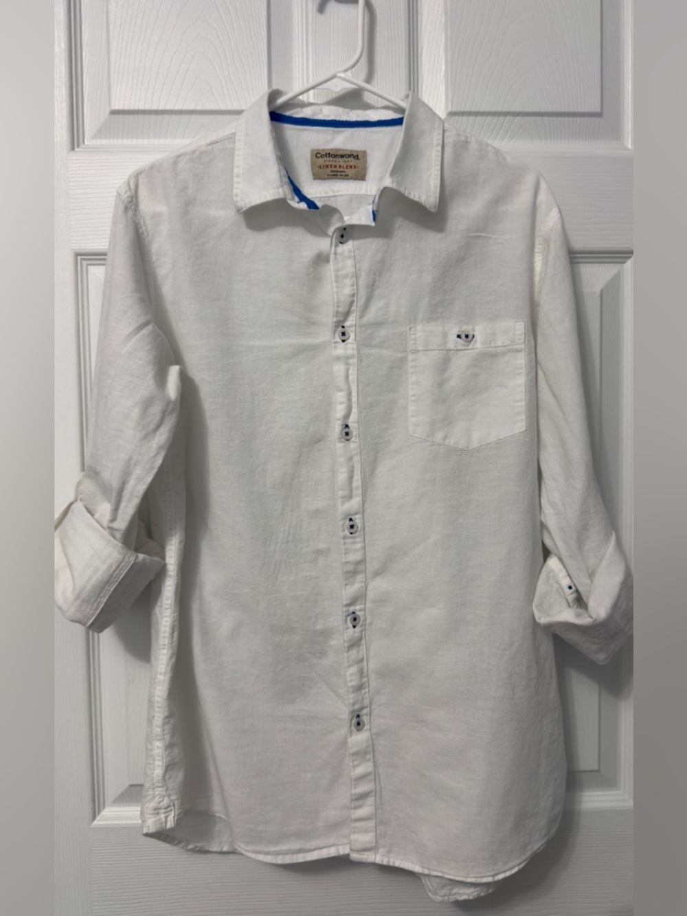 Men's Classic White Button-Down Shirt